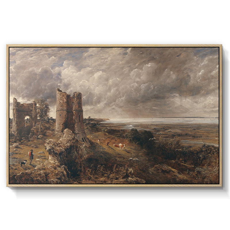 Château de Hadleigh, embouchure de la Tamise, v. 1829 - John Constable, toile tendue avec châssis encadrée, 26 x 40, Naturel