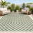 Aimee Traditional Cottage Checkerboard Green/Cream Indoor/Outdoor Rug-201800180