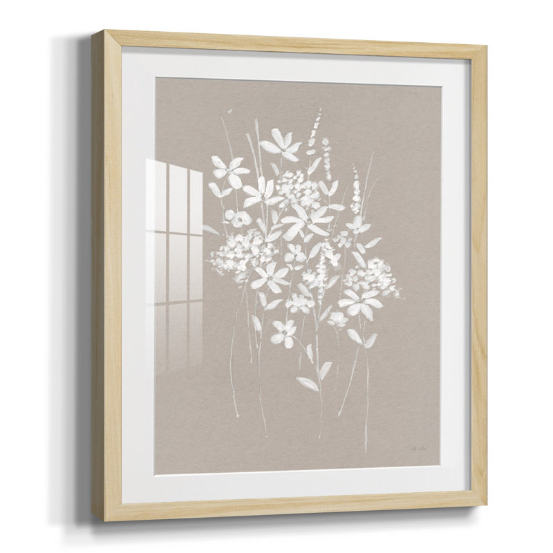 «Geometric Notes I», reproduction encadrée, Blanc, Papier encadré naturel