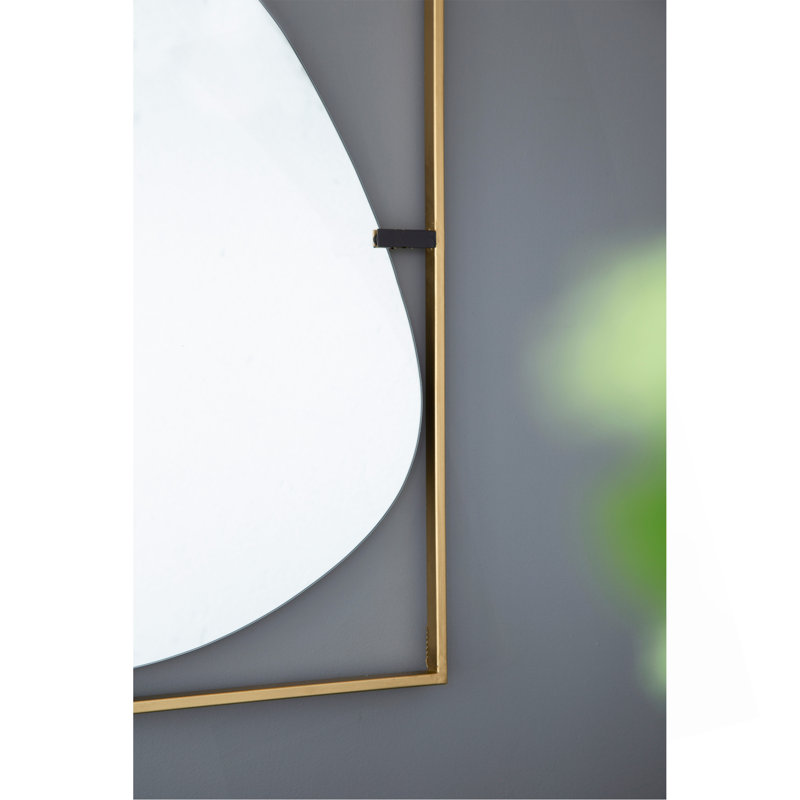 Exquis miroir ovale avec cadre en métal glamour pour un décor polyvalent et des reflets élégants