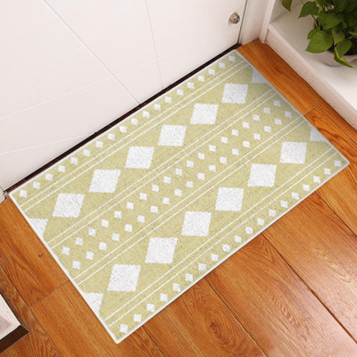 Matthes Non-Slip Geometric Indoor Doormat