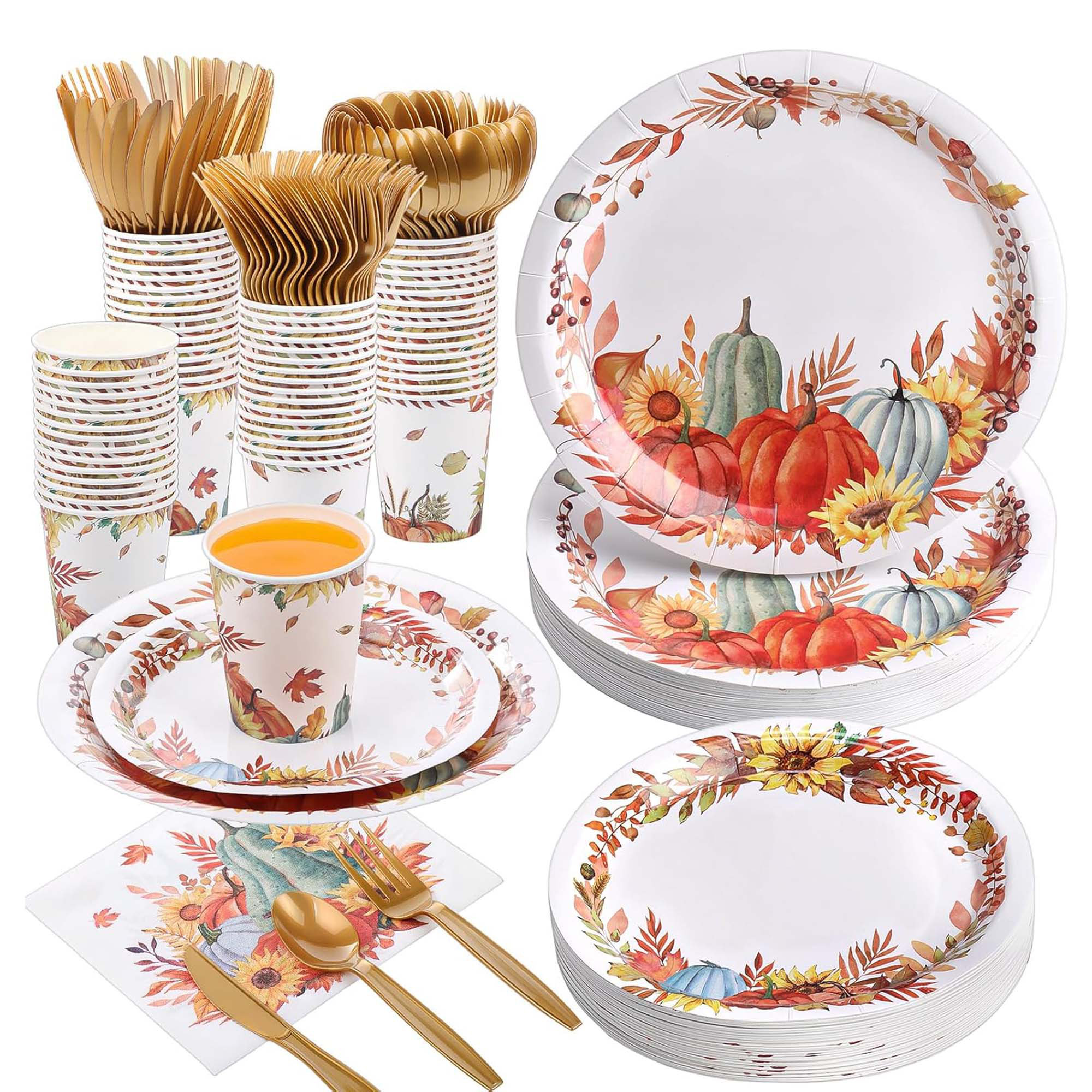 Que Linda Stationery Shop 350 Pcs Thanksgiving Fall Party Supplies ...