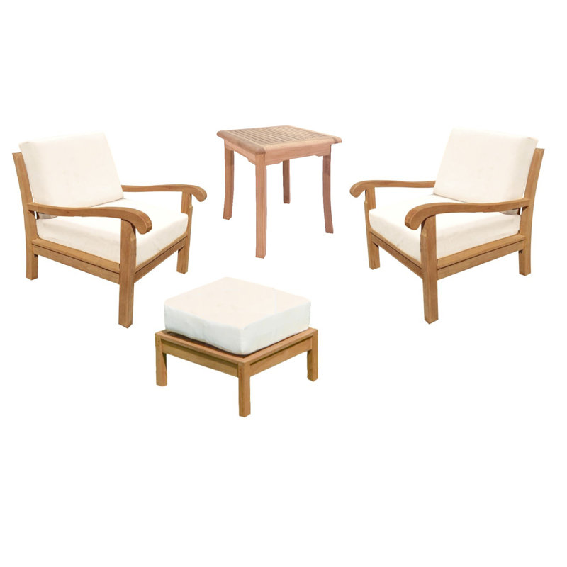 Napa Outdoor 4 - Piece Teak Conversation Set