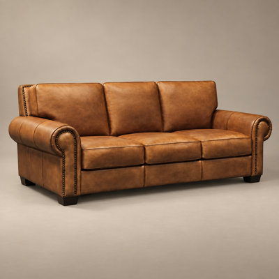 Velencia Luxury Top Grain Leather 92" Sofa