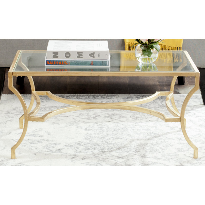 Bonnert Trestle Coffee Table, Gold