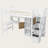 Loft Bed With Led And Mutiple Storage Elements-2020935702
