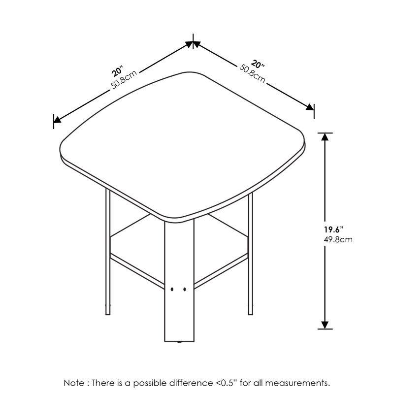 Alastair Side Table, Pink, White