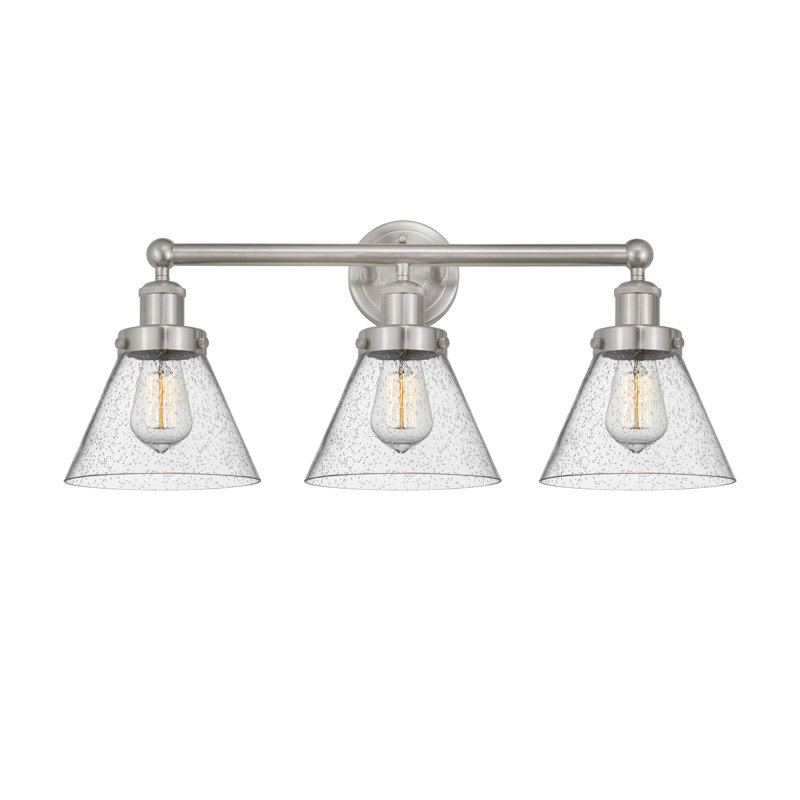Éclairage pour meuble-lavabo à intensité variable 3 lumières Aritzy, Mercurisé, Nickel satiné brossé
