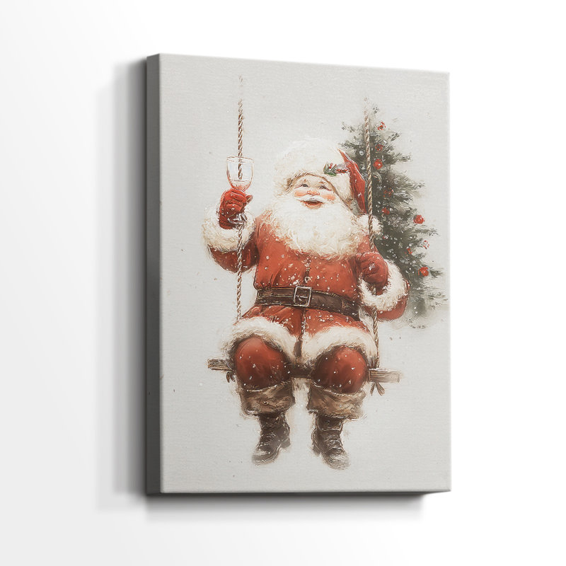 Sapin de la sérénade dorée - Toile tendue avec châssis de qualité supérieure, H 60 po x l 40 po