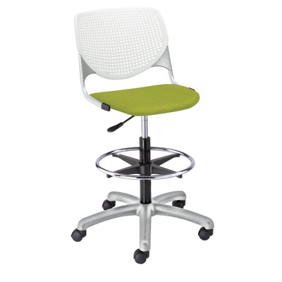 Tabouret de laboratoire réglable en hauteur Kool Poly avec dossier perforé