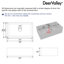 Évier de cuisine de ferme L 33 po x l 18 po DeerValley, évier de cuisine à cuve simple à tablier frontal en béton avec grille inférieure en acier inoxydable et crépine-99476699