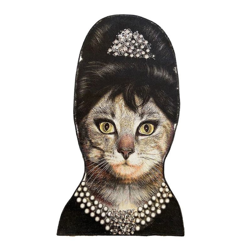 Cat Figured Carpet, Novelty 2'8" x 2'8"