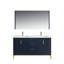 Brooksby 60'' Gloss White Vanity W/ Quartz Counter Top (back Splash Free)-16623433