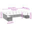 344cm Wide Patio Sofa with Cushions