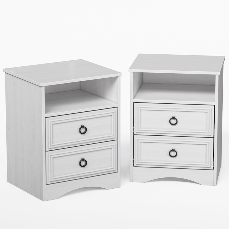 Kashiff 2 - Drawer Nightstand, White
