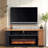 70" Fireplace TV Stand with Glass Electric Fireplace For TVs Up To 80"