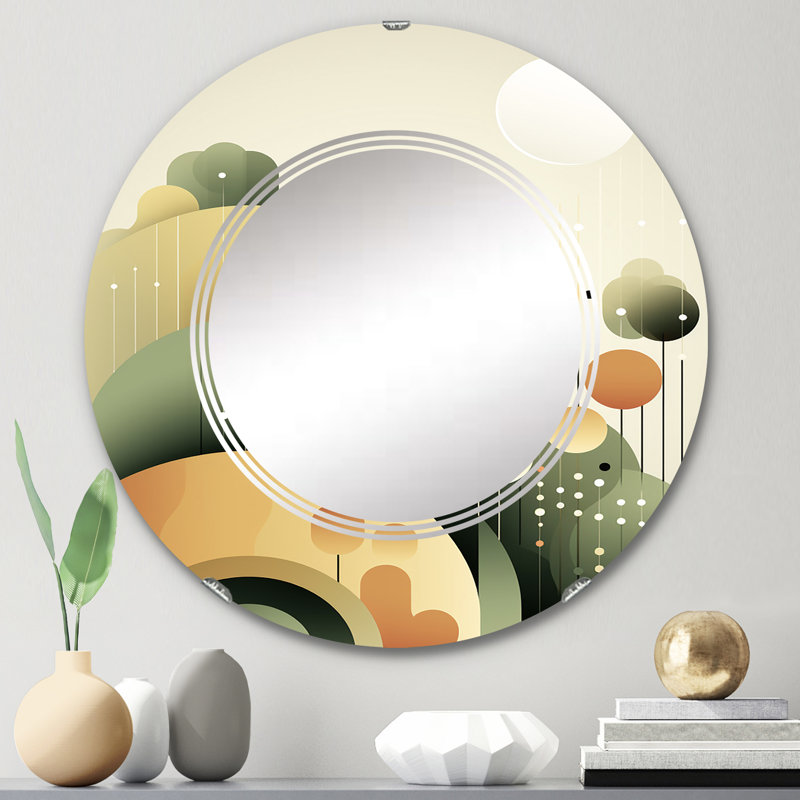 Schurman - Miroir mural moderne rond, 24 po x 24 po