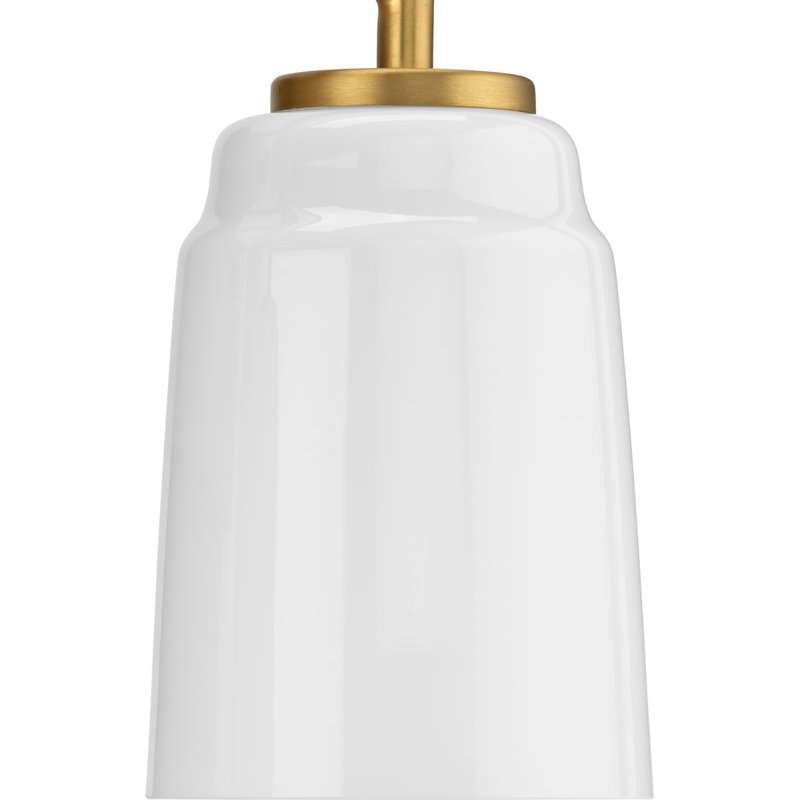 Brushed Gold 3-Light Vanity with Opal Glass Shades