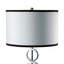 Grande lampe de table en métal 29 po avec finition argentée, 29 po