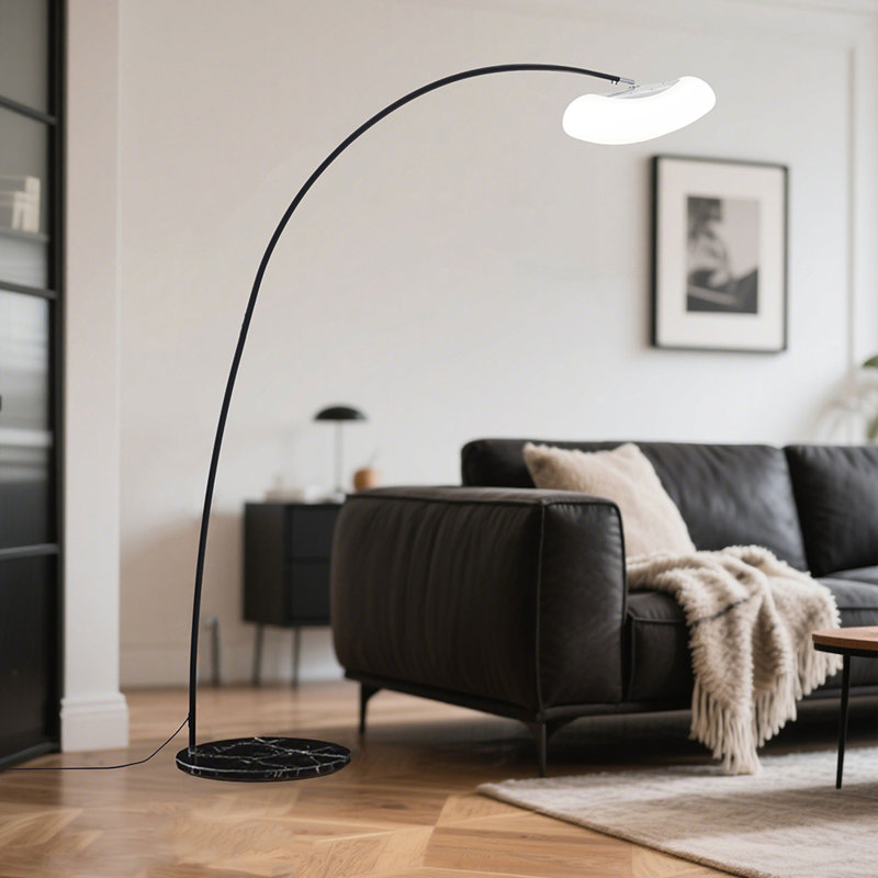Lampe sur pied arquée 74 po, abat-jour en forme de nuage créatif, hauteur réglable