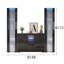 Vitrine 3 pièces ultrabrillante moderne