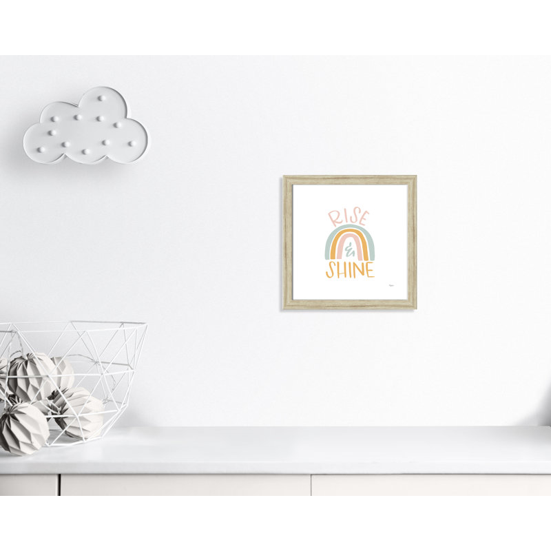 Rise Shine Plants & Flowers, 18" H x 18" W x 0.63" D, Beige Flat Framed