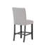 De 2 sièges de chaise rembourrés en tissu gris Jasmine, pieds en bloc, hauteur de bras de 22 po, finition en microsuède, motif géométrique, repas décontracté pour 2 personnes, coussins de siège,