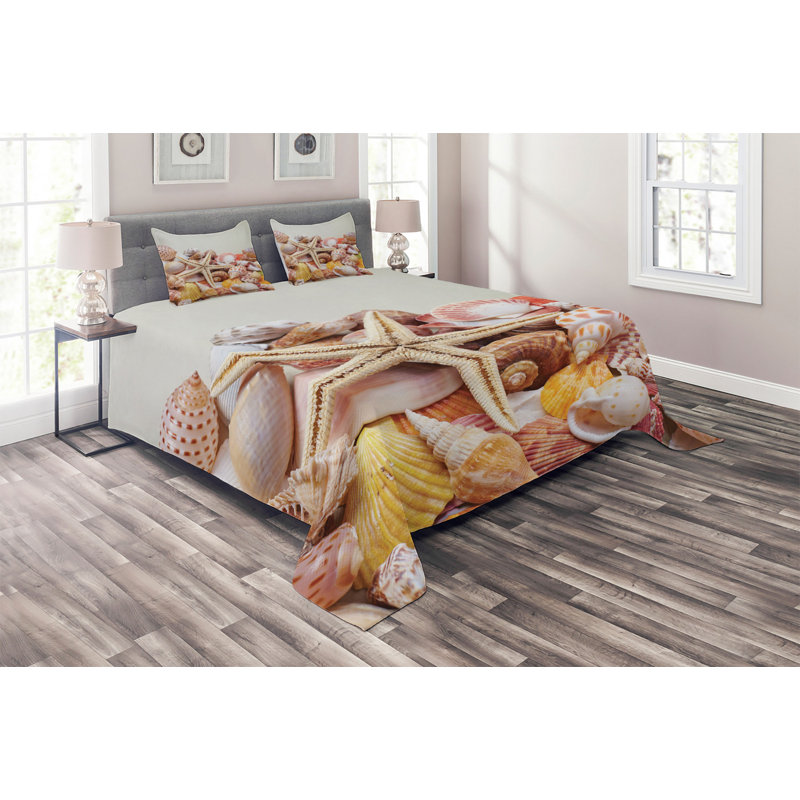 Seashells Coastal Coverlet