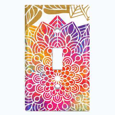 Patterned 2 - Gang Toggle Light Switch Standard Wall Plate