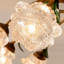 Lustre semi-encastré en verre fleur