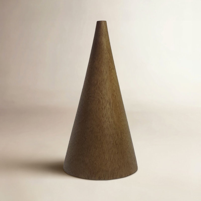 Arbre de Noël Med avec texture lisse souche foncée naturelle dia 5,6 po, Naturel, H 14 po x l 14,2 po x P 14,2 po