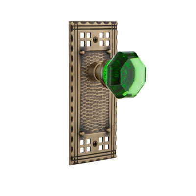 Craftsman Plate with Waldorf Emerald Door Knob