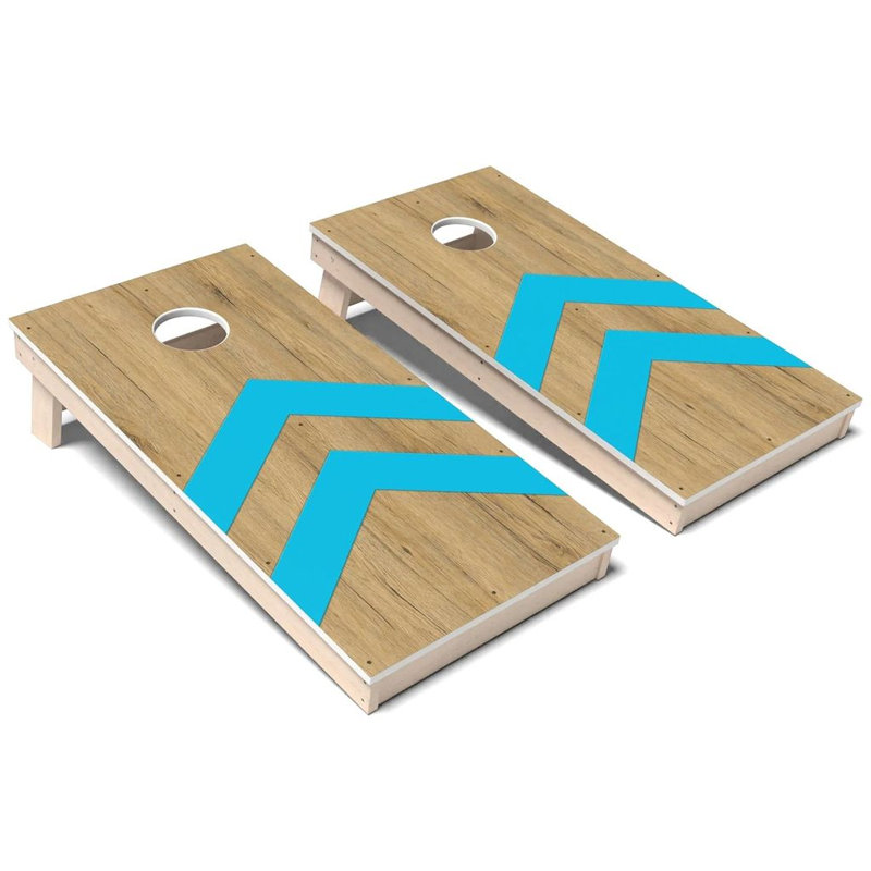 Ensemble de planches de cornhole Aqua Chevron, Ajouter un étui de transport