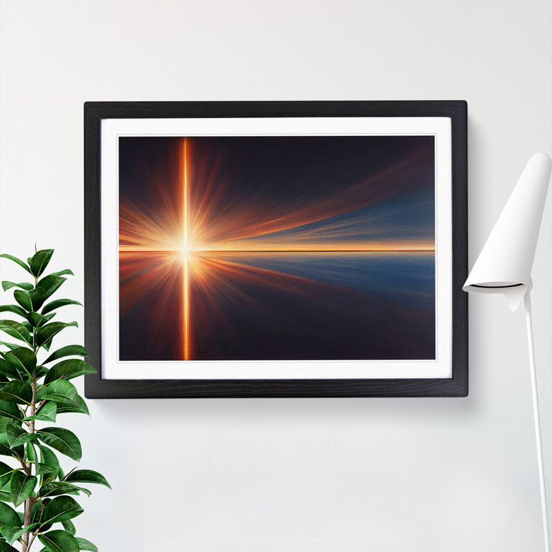 Abstract Sunset Vol.2 - Single Picture Frame Print, Black Framed, 46cm H x 64cm W x 2cm D