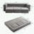 Boneless modular Chenille sofa with 3 Ottomans-1907122243