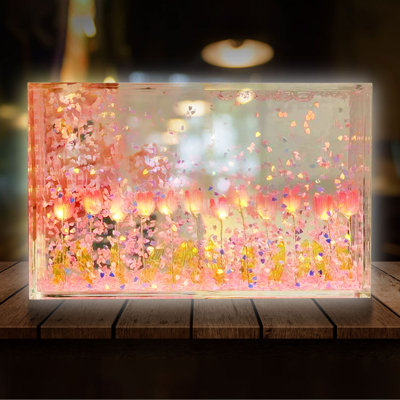 Night Light DIY Quicksand Night Light Beautiful Flowing Petals Material Package Acrylic Transparent Christmas Tanabata Gift