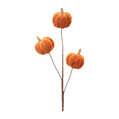 Ensemble de six mini gerbes de citrouilles orange et vertes