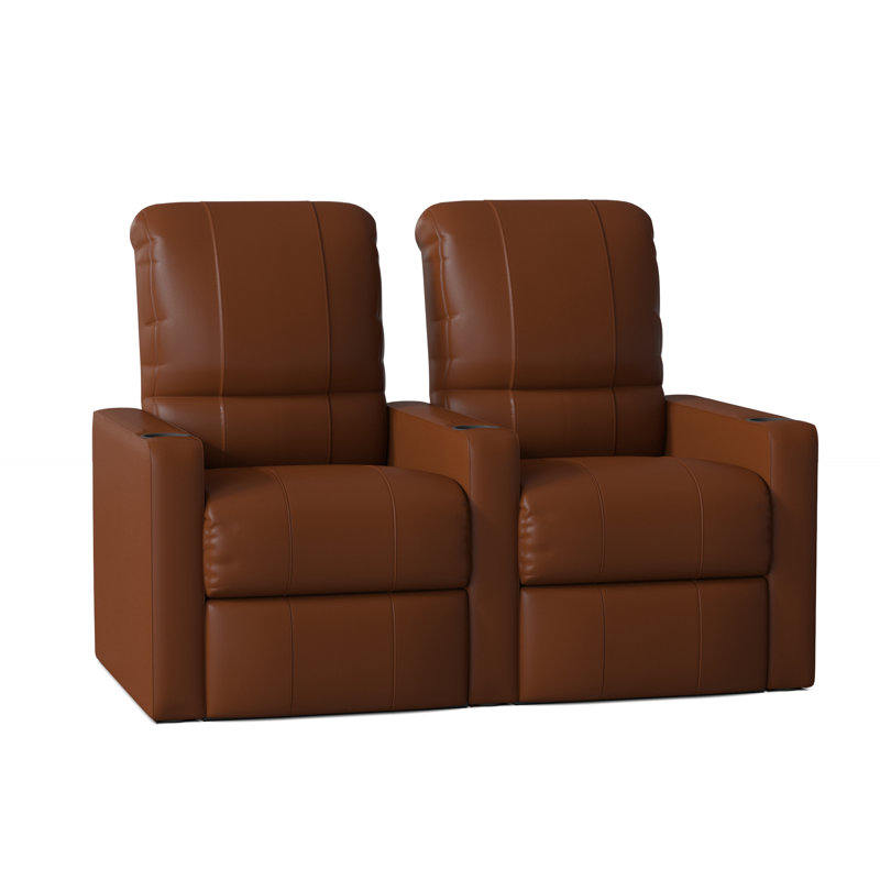Fauteuil de cinéma (rangée de 2), Cognac luxueux, Électrique