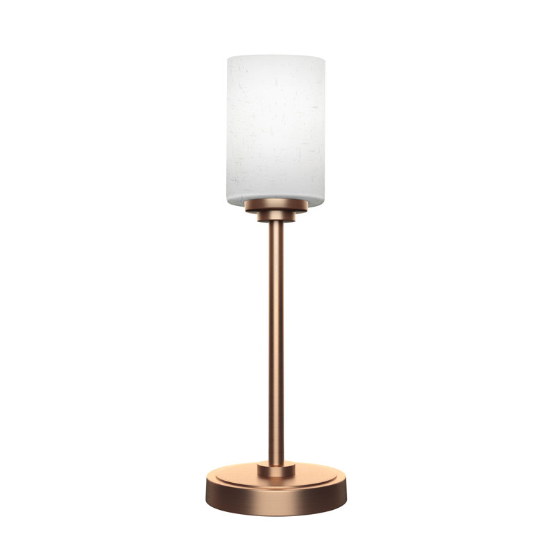 Lampe d'appoint Aneka avec verre de 4 po, Granit foncé, Muslin Glass, White Muslin