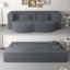 Canapé-lit moderne avec 2 coussins, canapé-lit convertible en tissu rembourré de mousse, matelas pliant double de 15 po pour le salon, le lit d'invité, la salle de jeux, aucun assemblage requis-2062199580