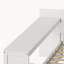 Ensemble de 2 cadres de lit plateforme simple avec bureau de rangement réglable, tablette flexible, lit de rangement pour chambre d'enfant, blanc-133657842