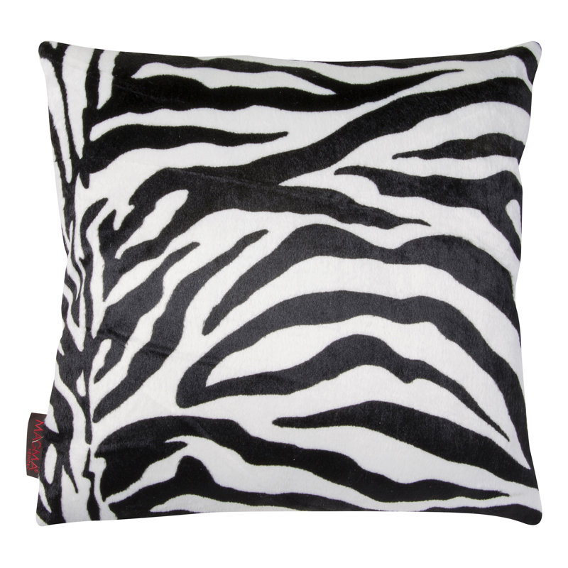 Coussin zèbre Safari, 15 po x 15 po