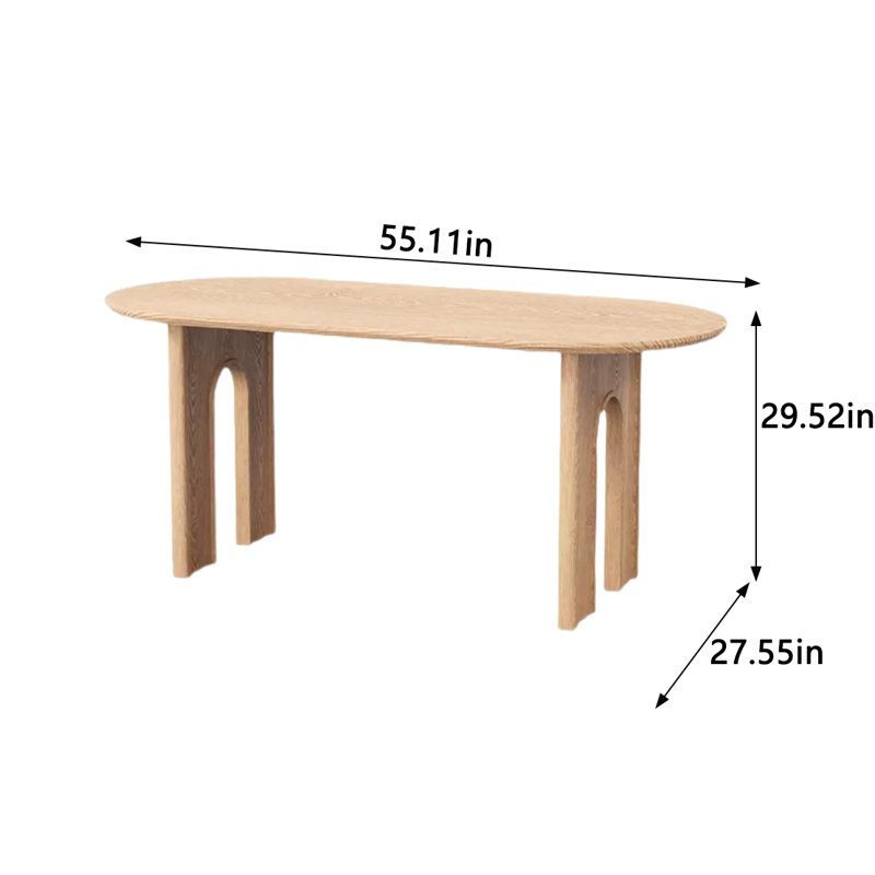 Table de salle à manger Leopolds, L 27,55 po x L 55,11 po
