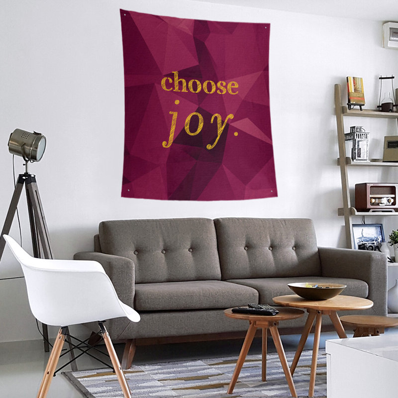 Polyester Tapestry, Spinel/Gold, 27.5" H x 37.5" W
