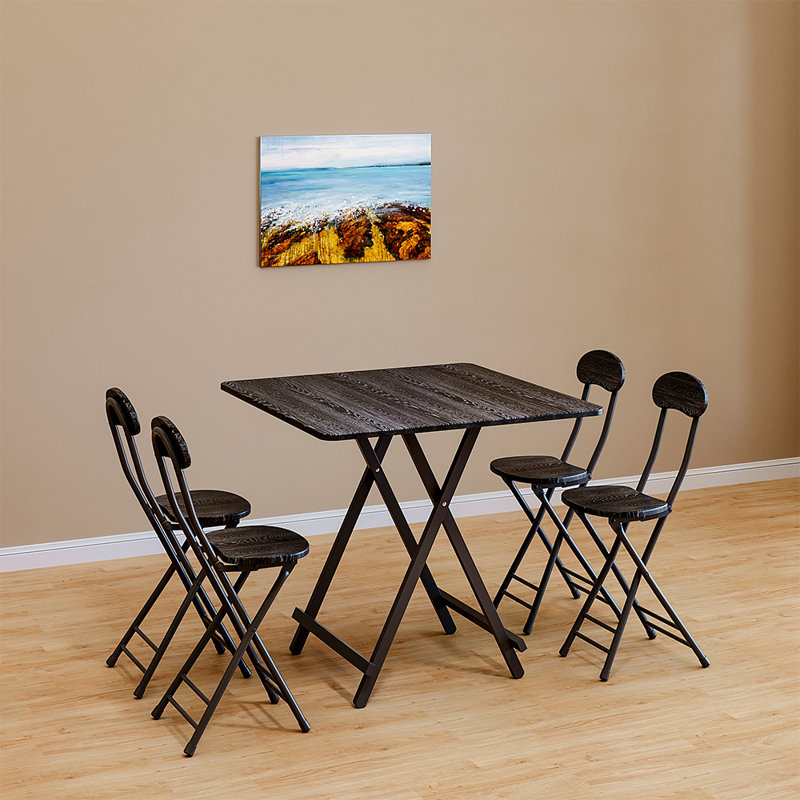 Krystine Metal Base Dining Table, Black