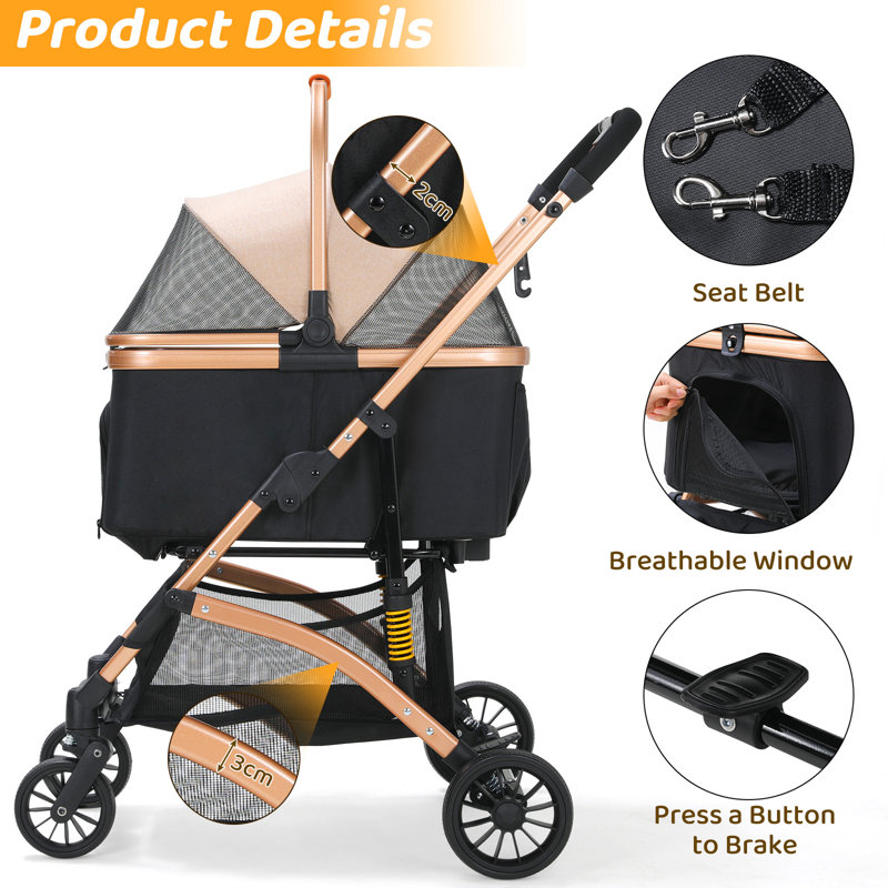 Cendejas Foldable Pet Stroller