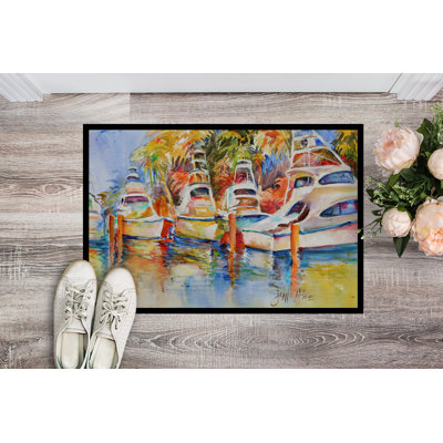 Tapis de porte de pêche pour bateau à l’intérieur du dock