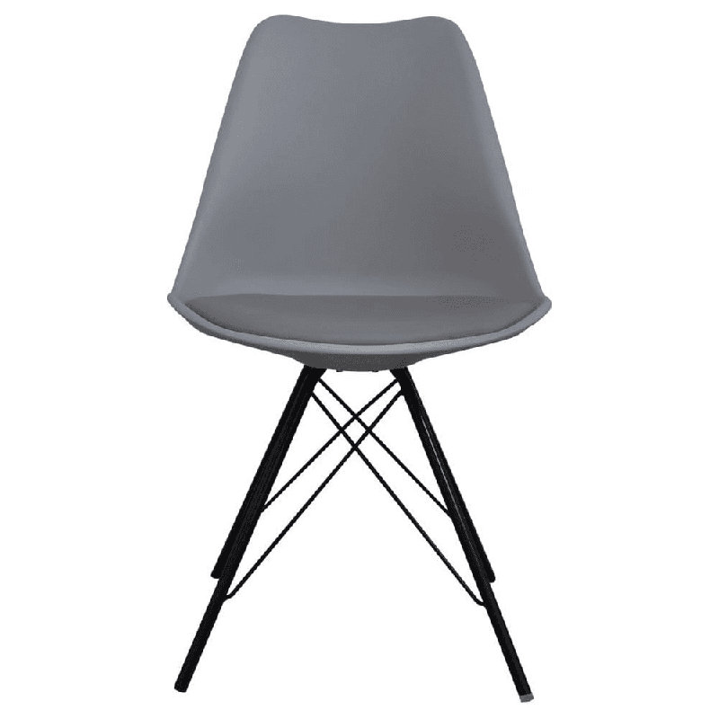 Aneta Plastic Side Chair, Grey