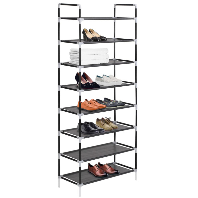 Shoe Rack 4-Tier Shoe Storage Organizer Shelf Holder for Entryway Metal