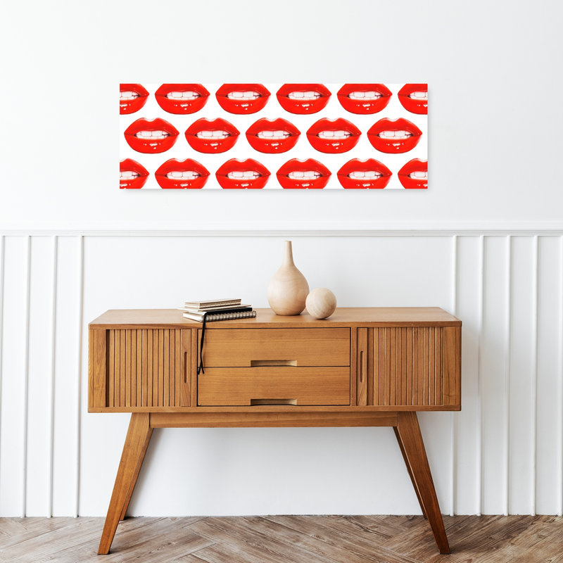 Pop Art Lips Bold Modern Vibrant, H 12 po x l 36 po